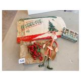 VINTAGE CHRISTMAS ITEMS INCLUDING ORNAMENTS