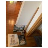 WOOD YARD STICKS, OLD CALENDARS, HUGE BOX OF
