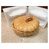 WILLIAM SONOMA COVERED PUMPKIN DISH