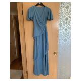 VINTAGE BLUE WRAP DRESS