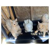 CERAMIC SQUIRRELS, RABBIT LAWN Dï¿½COR