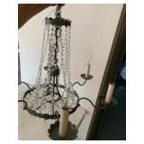 ANTIQUE CHANDELIER WITH CRYSTALS
