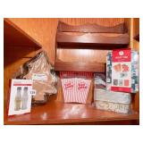 POP CORN CONTAINERS, TINS, ETC.