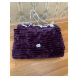 PURPLE PLUSH WARMING THROW BLANKET