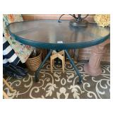 CORNER GLASS TOP OUTDOOR PATIO TABLE
