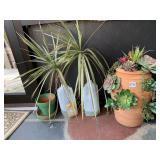 TERRA COTTA PLANTER WITH ARTIFICIAL SUCCULENT