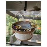 HANDMADE BIRDHOUSE THEME HANGING BASKET
