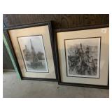 PRINTS FRAMED 19.5 X 16