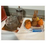 BRONZE CHRISTMAS BALLS WITH SIDES