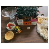 CHRISTMAS LIGHTS, COASTER SET, GLASS BOWL, ETC.