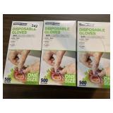 1500 DISPOSABLE GLOVES ONE SIZE FITS MOST