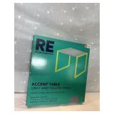 ROOM ESSENTIALS WHITE & GREEN ACCENT TABLE NIB