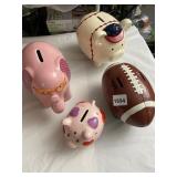 VARIOUS CERAMIC PIGGY BANKS