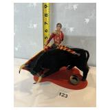 FELT BULL & BULL FIGHTER FIGURINE