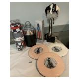 CARS FLAG BANNER, UTENSIL HOLDER BLACK WITH