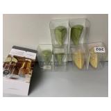 THRESHOLD SHOT GLASS SET AND SIX SHAKERS LEMON