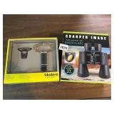 MODERN WINE KEY & STOPPER SET NIB & SHARPER IMAGE