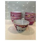 HELLO KITTY PLASTIC BOWLS