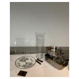 ROASTER, STEAMER POT, SILVER OVERLAY PLATE,