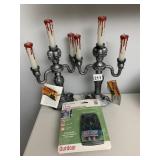 HAUNTED HALLOWEEN CANDELABRAS, PHOTOCELL