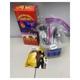 CHRISTMAS BELLS LIGHT SET OB & PLASTIC UTENSILS