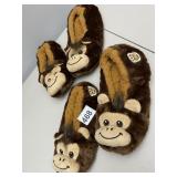 BAB MONKEY SLIPPERS APPEAR NEW