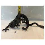 IRON DRAGON STATUE 14"L