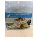 3 PIECE CERAMIC SERVING SET NIB