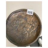 BRONZE ASIAN DESIGN PLATE 7"