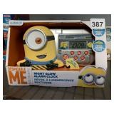DESPICABLE ME NIGHT GLOW ALARM CLOCK
