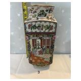 HAND PAINTED CHINESE PORCELAIN VASE 12.5"H