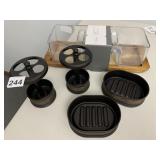 NEW THRESHOLD GLASS SERVING DISH WITH TRAY,