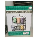 6 PC MUG SET W/ STAND