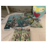 FROZEN TABLECLOTH AND OTHER PARTY PIECES