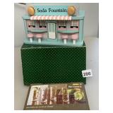 MUSICAL SODA FOUNTAIN DOOR OPENS WOMEN COMES OUT