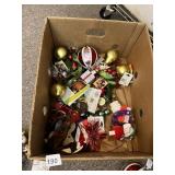 BOX OF CHRISTMAS ORNAMENTS