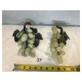 CARVED JADE CLUSTERS INCLUDING GRAPES