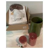 AMERICAN EAGLE GALLERY HEAD ON WOOD PEDESTAL, TWO