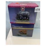 COLLECTABLE WILD ANIMALS RHINO & BEAR NIB