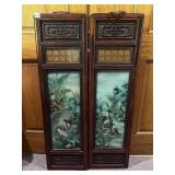 CHINESE REVERSE GLASS PAINTING ON WOODEN PANNELS