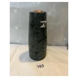 GREEN MARBLE TAPER HOLDER 7"H