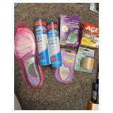 SHOE INSERTS, FOOT SPRAY, ACE ANKLE SUPPORT
