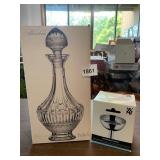 SHANNON CRYSTAL ABERDEEN DIAMOND DECANTER NIB, &