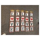 HINGED LOVE WALL HANGERS (5)