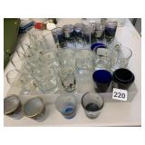 SHOT GLASSES GALORE INCLUDING STEELERS,
