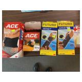 ACE BACK SUPPORT, ACE DUAL KNEE STRAP, FUTURO