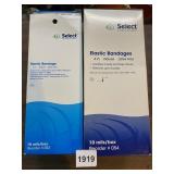 10 ROLLS 4 & 3 IN ELASTIC BANDAGES NIB X2