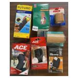 FUTURO WRIST STABILIZER, ACE KNEE SUPPORT, ELBOW