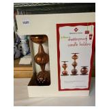 3 PIECE SHATTERPROOF CANDLE HOLDERS NIB