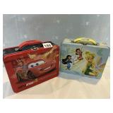 LIGHTNING MCQUEEN & TINKERBELL LUNCH BOXES